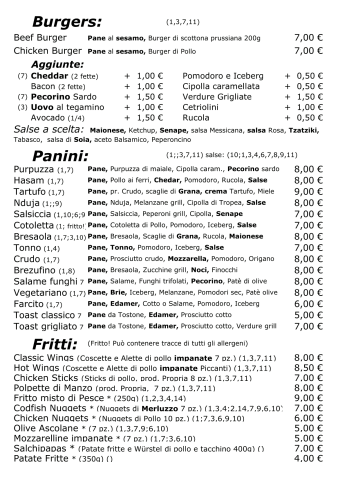Menù Food page 2