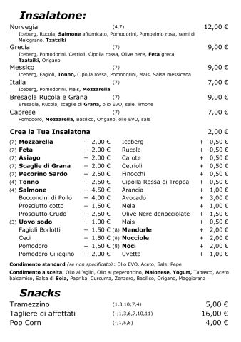 Menù Food page 3
